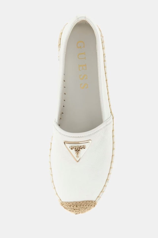 Guess Jolandon Üçgen Logolu Espadril Beyaz