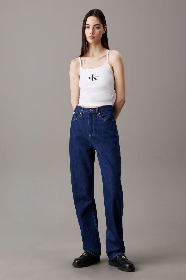 Calvin Klein İnce Monogram Atlet Beyaz