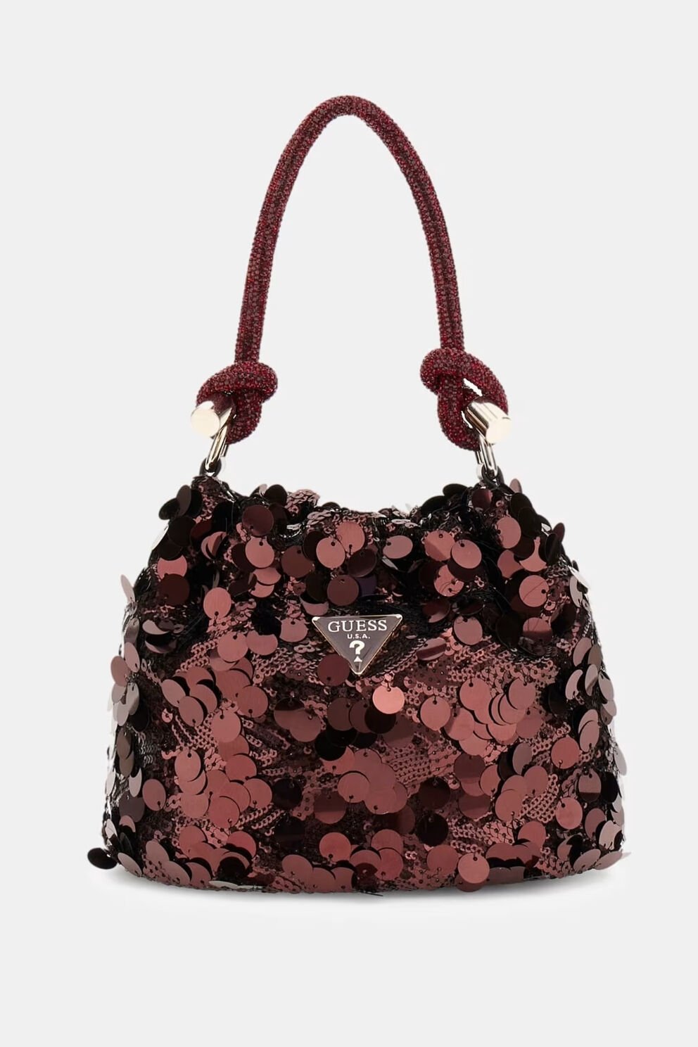 Guess Holiday Shine Mini El Çantası Bordo