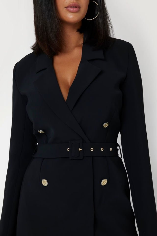 Guess Blazer Mini Elbise Siyah