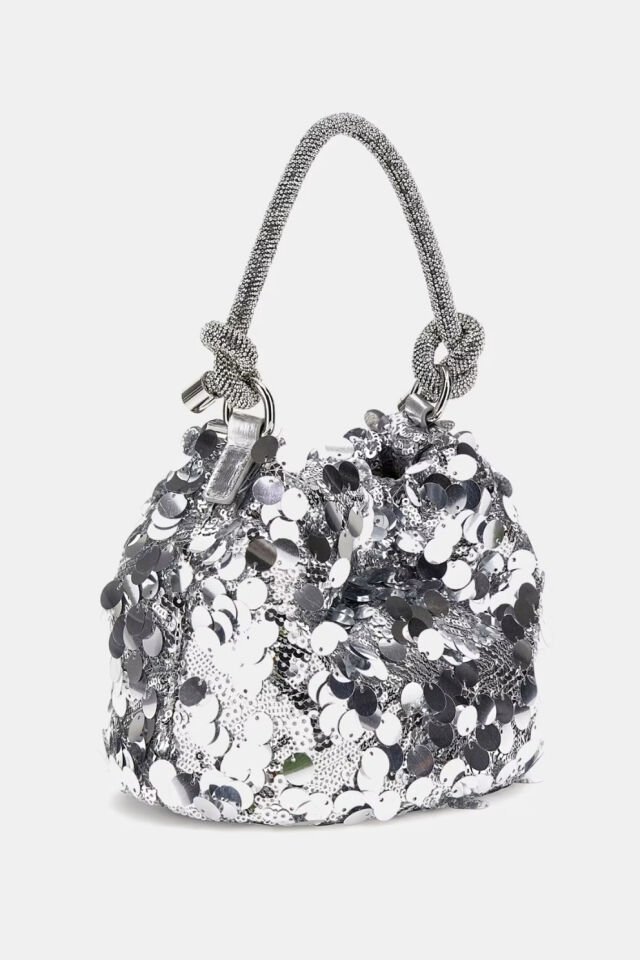 Guess Holiday Shine Mini El Çantası Gümüş