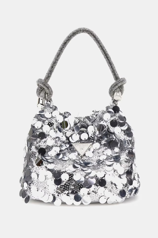 Guess Holiday Shine Mini El Çantası Gümüş