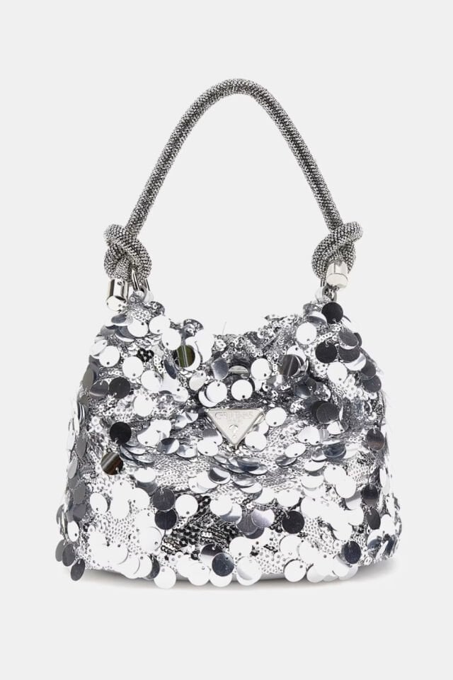 Guess Holiday Shine Mini El Çantası Gümüş