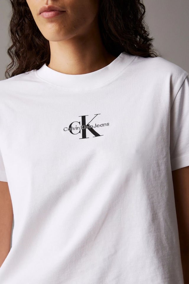 Calvin Klein Monogram Tişört Beyaz