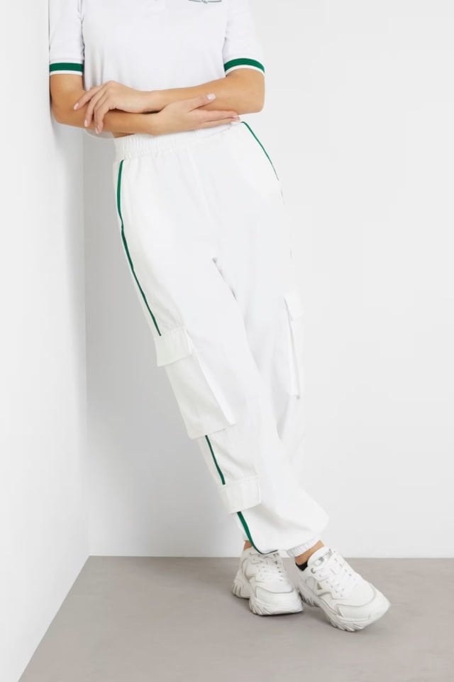 Guess Normal Bel Kargo Pantolon Beyaz