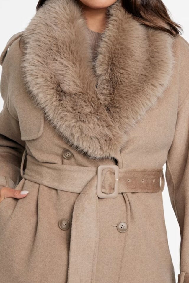Guess Marciano Yün Karışımlı Palto Kahverengi