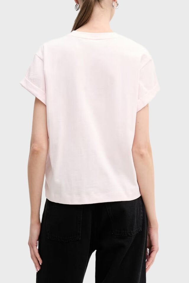 Guess Jersey Pamuklu Taş Detaylı Regular Fit Bisiklet Yaka Tişört