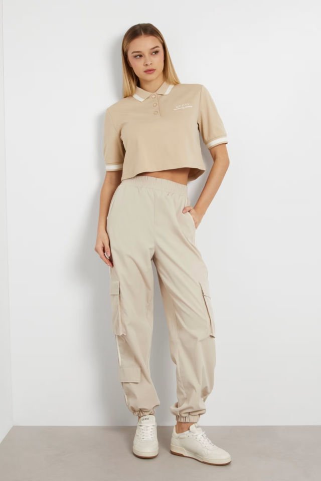 Guess Normal Bel Kargo Pantolon Bej