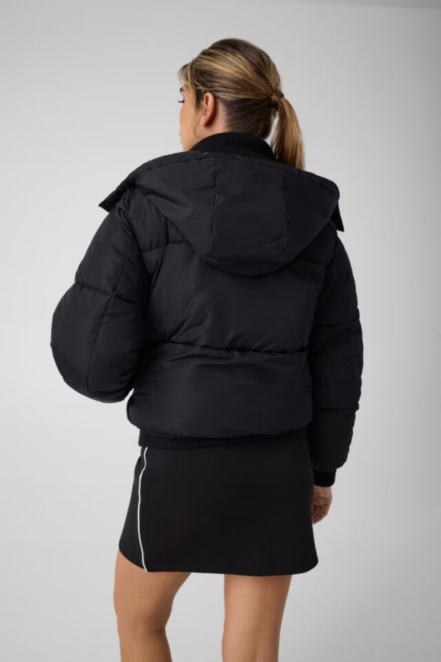 Guess Kapüşonlu Şişme Ceket Siyah