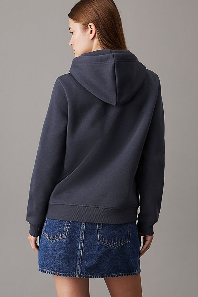 Calvin Klein Kadın Regular Hoodie Sweatshirt Lacivert
