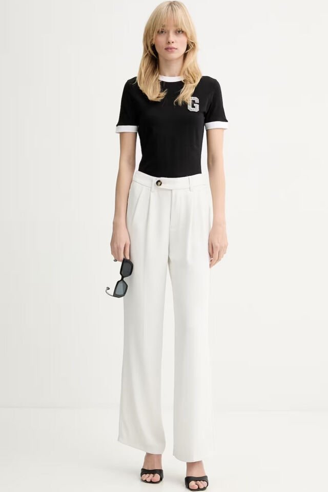 Guess Logo Patch Tişört Siyah