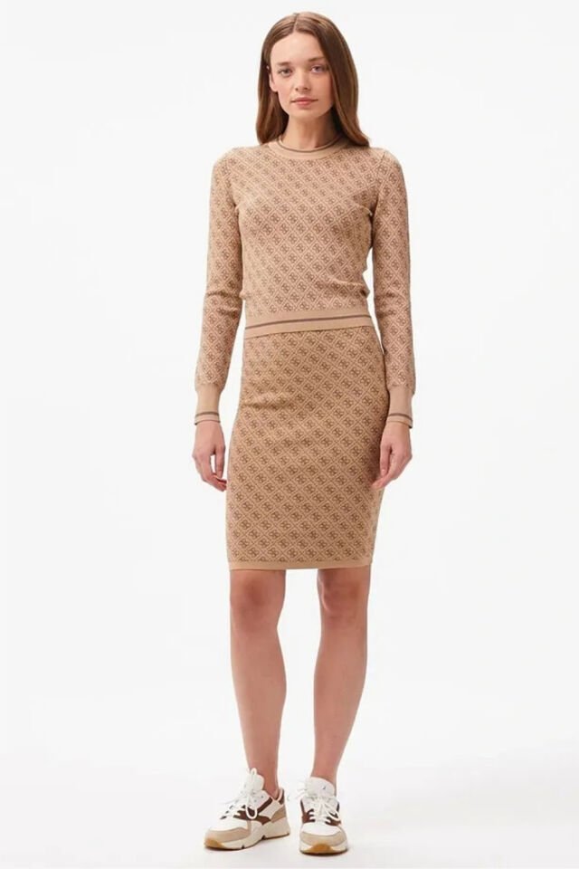 Guess Lise 4g Etek Swtr Etek Kahverengi