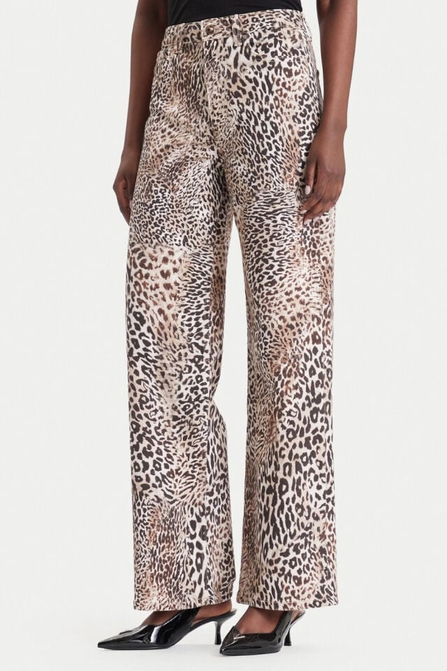 Guess Kahverengi Geniş Paçalı Kot Pantolon