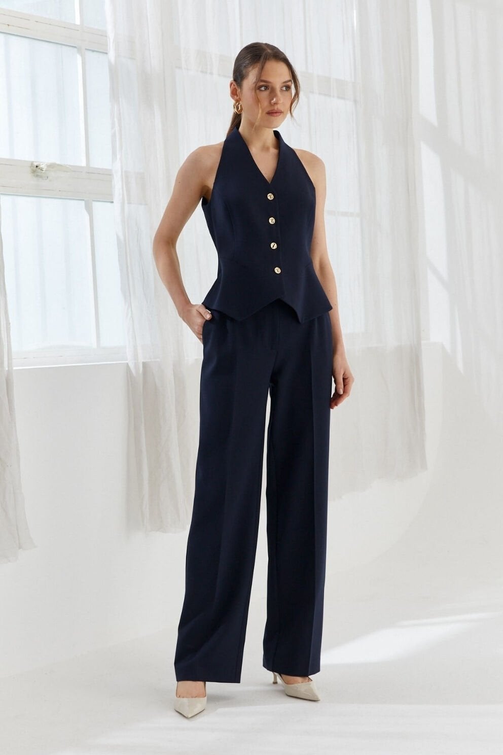 Naar Pantolon Lacivert