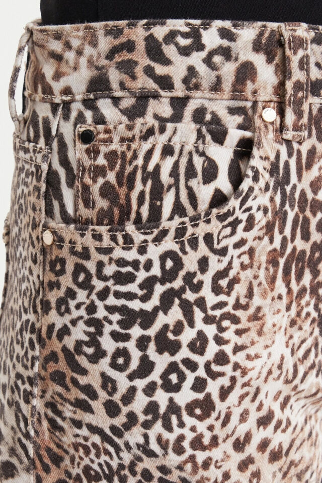 Guess Kahverengi Geniş Paçalı Kot Pantolon