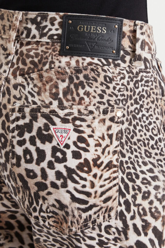 Guess Kahverengi Geniş Paçalı Kot Pantolon