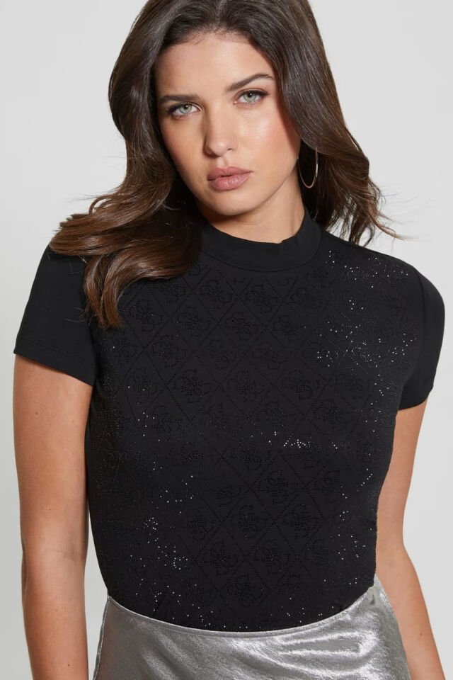 Guess 4G Logolu T-shirt Siyah