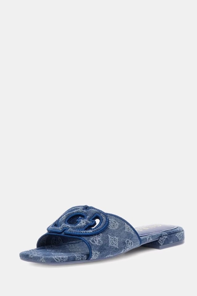 Guess Tarisha 4G ve Peony Logolu Jean Sandalet Mavi