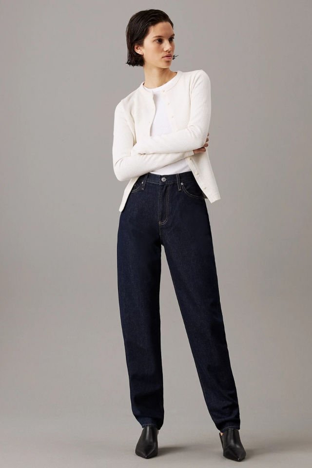 Calvin Klein Jeans Mom Kadın Lacivert Jean