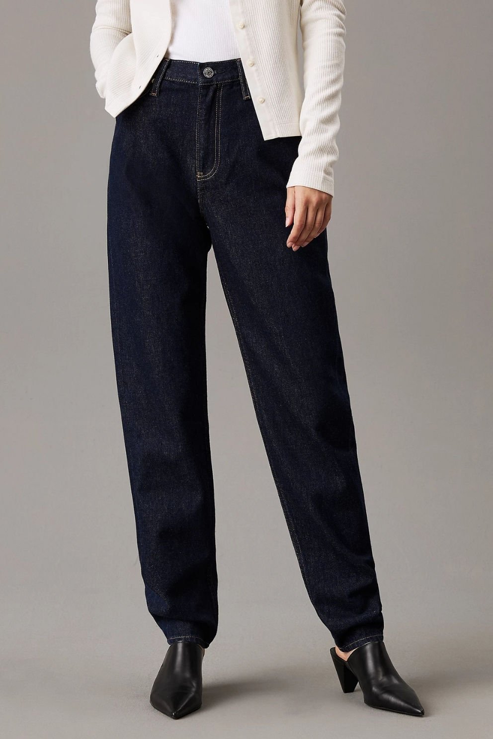 Calvin Klein Jeans Mom Kadın Lacivert Jean