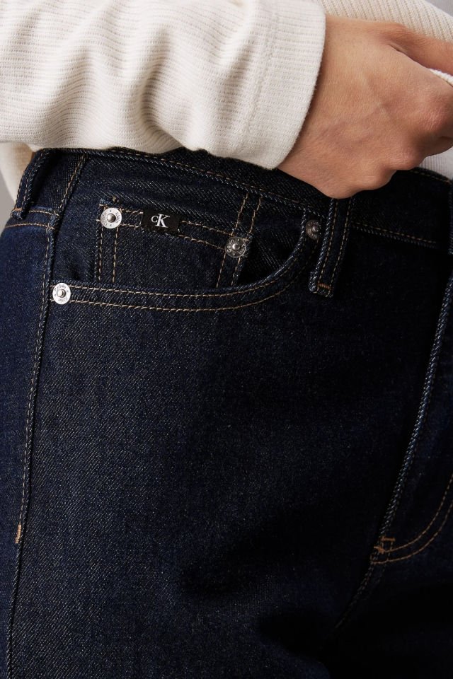 Calvin Klein Jeans Mom Kadın Lacivert Jean