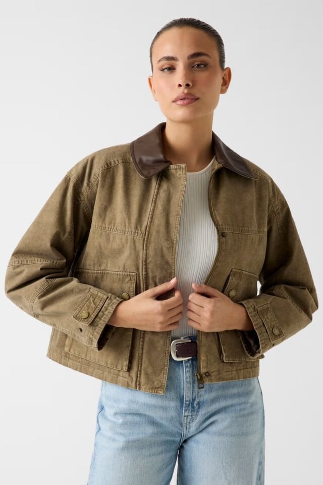 Guess Kısa Kesimli Field Ceket Kahverengi