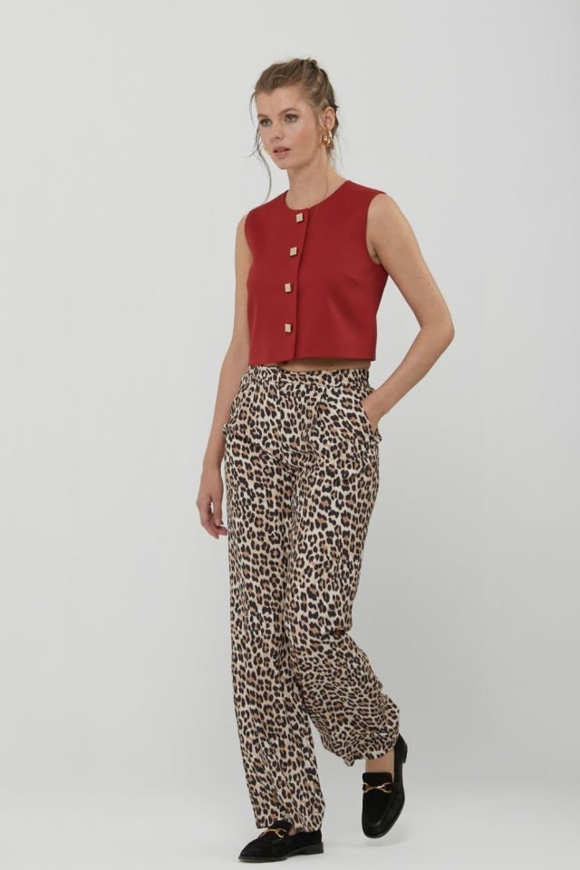 Naar Pantolon Leopar Desenli