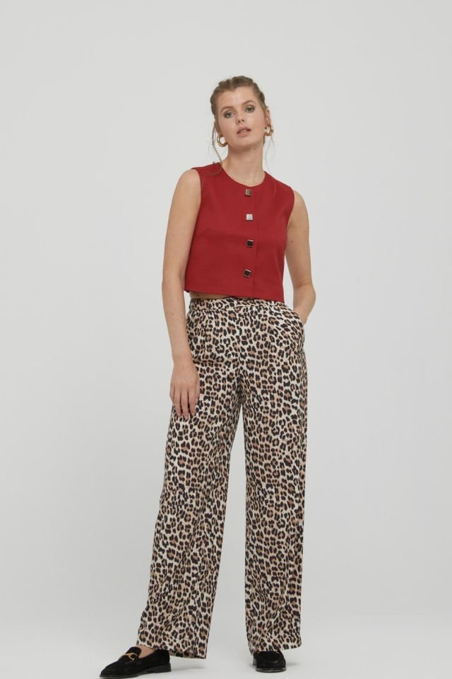 Naar Pantolon Leopar Desenli