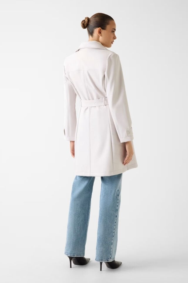 Guess İkisi Bir Arada Trençkot Beyaz