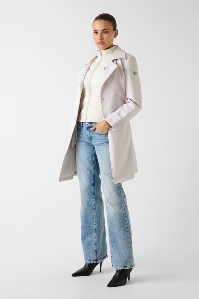 Guess İkisi Bir Arada Trençkot Beyaz