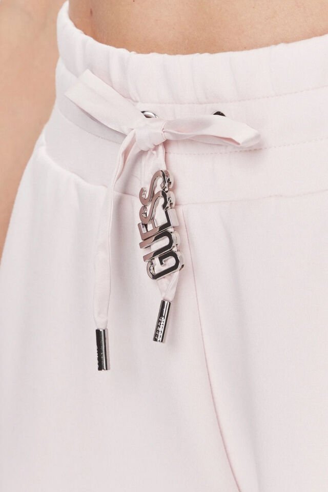 Guess Logo Regular Fit Jogger Spor Bayan Pantolon Pudra