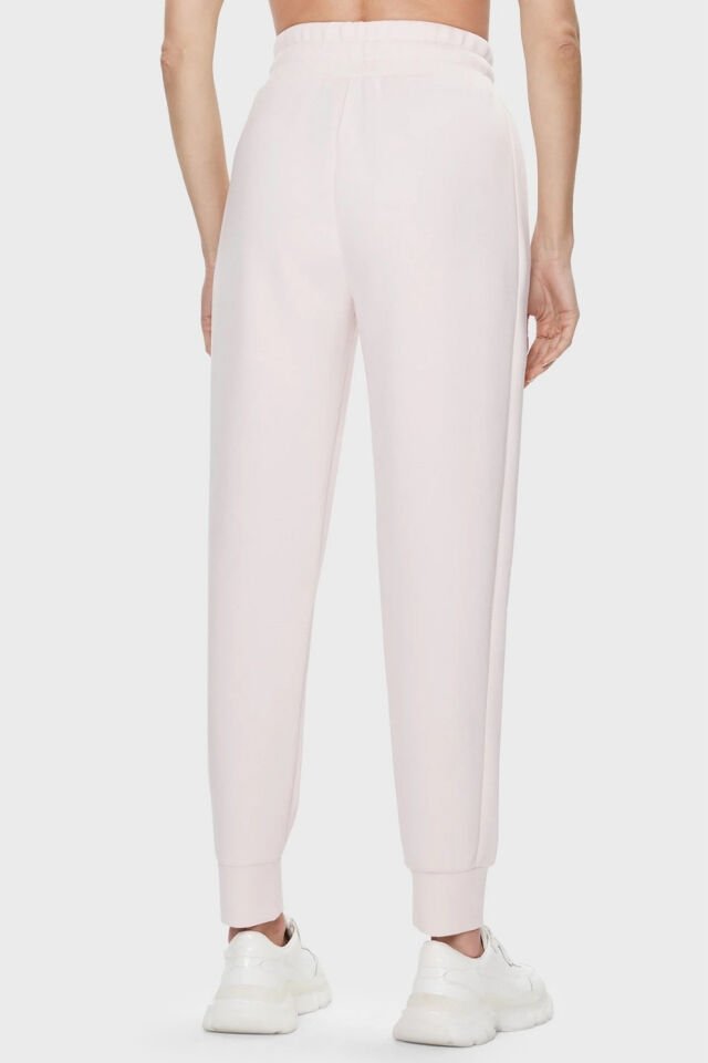 Guess Logo Regular Fit Jogger Spor Bayan Pantolon Pudra