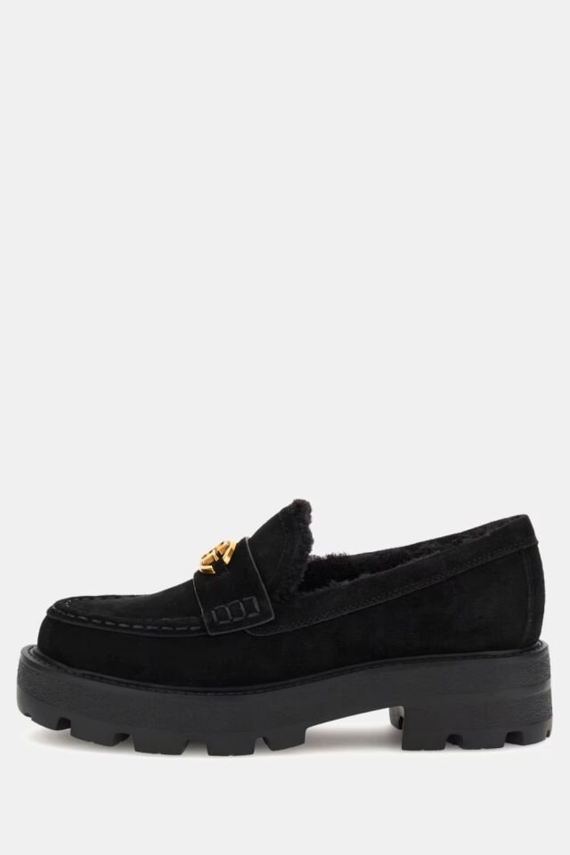 Guess Yanikay Deri Karışımlı Makosen Ayakkabı Siyah