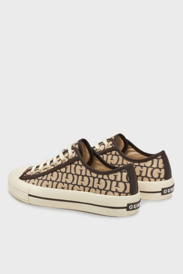 Guess Carey Desenli Sneaker Kahve-Krem