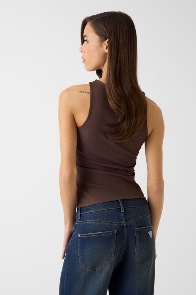 Guess  Fitilli Örgü Üst Kahverengi