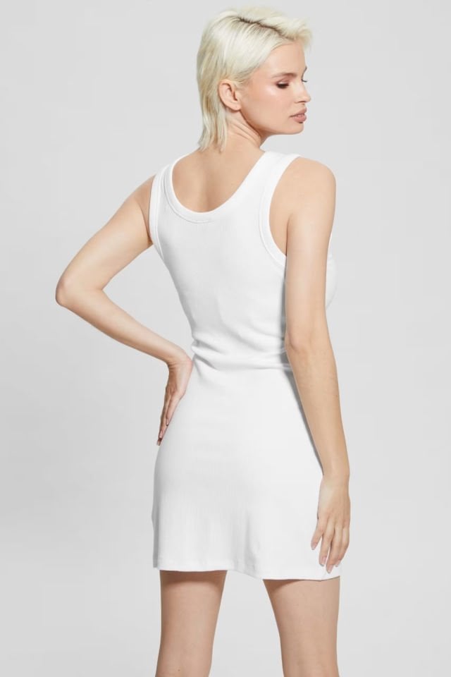 Guess Rib Örgü Mini Elbise Beyaz