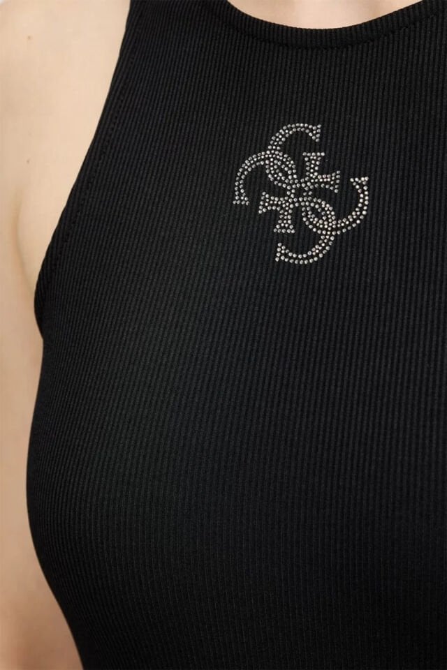 Guess  Fitilli Örgü Üst Siyah