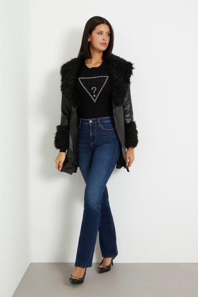 Guess Üçgen Logolu Kazak Siyah