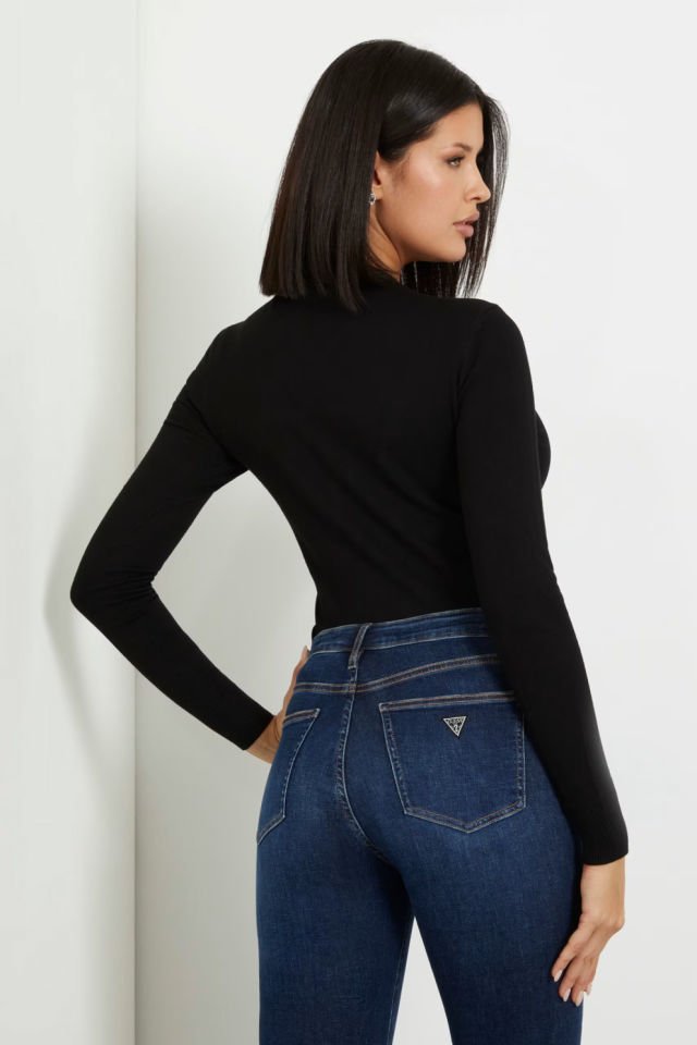 Guess Üçgen Logolu Kazak Siyah