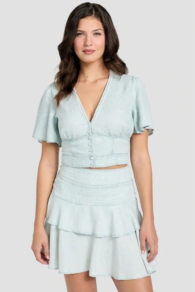 Guess Luıza Top Kadın Mavi Bluz