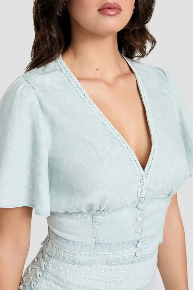 Guess Luıza Top Kadın Mavi Bluz