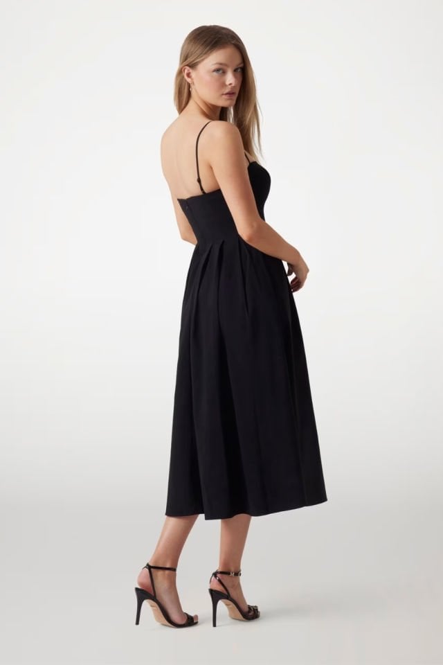 Guess Askılı Midi Elbise Siyah