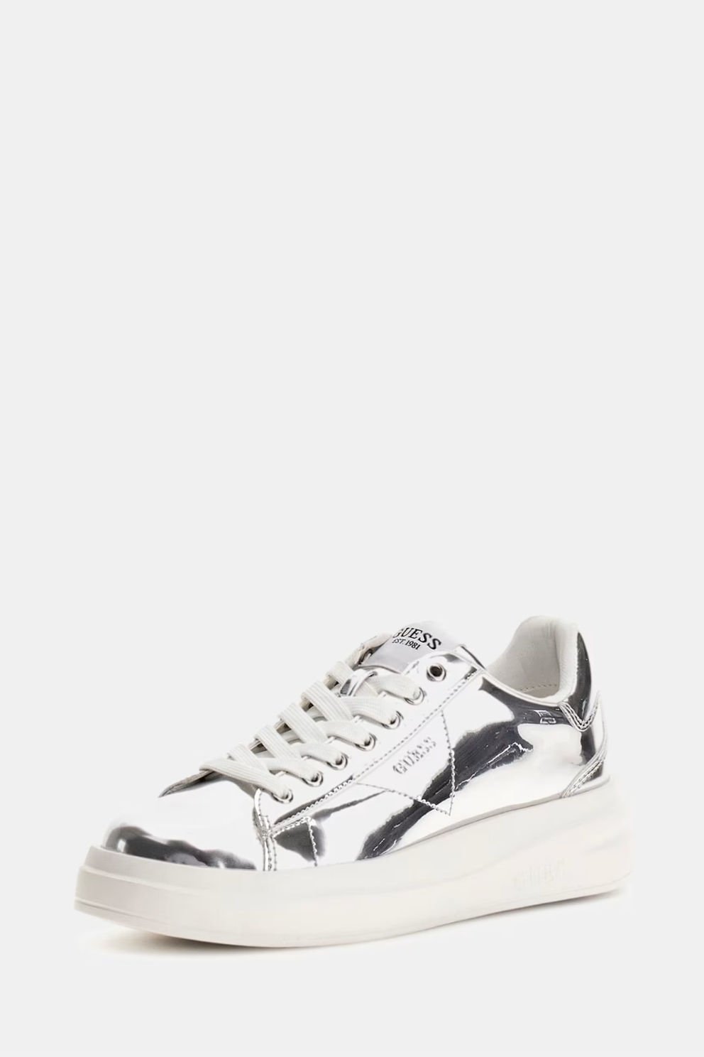 Guess Elbina Lame Sneaker Gümüş