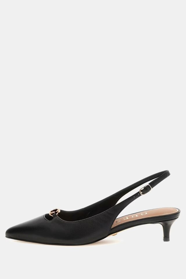 Guess Jessah Hakiki Deri Slingback Siyah