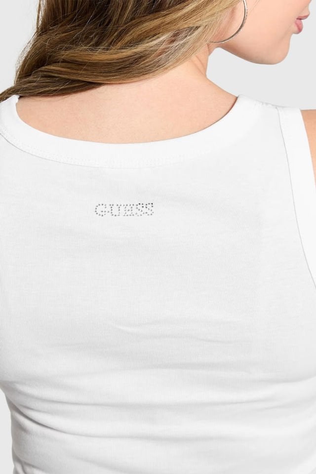 Guess Kadın Beyaz Alexia Payetli Atlet