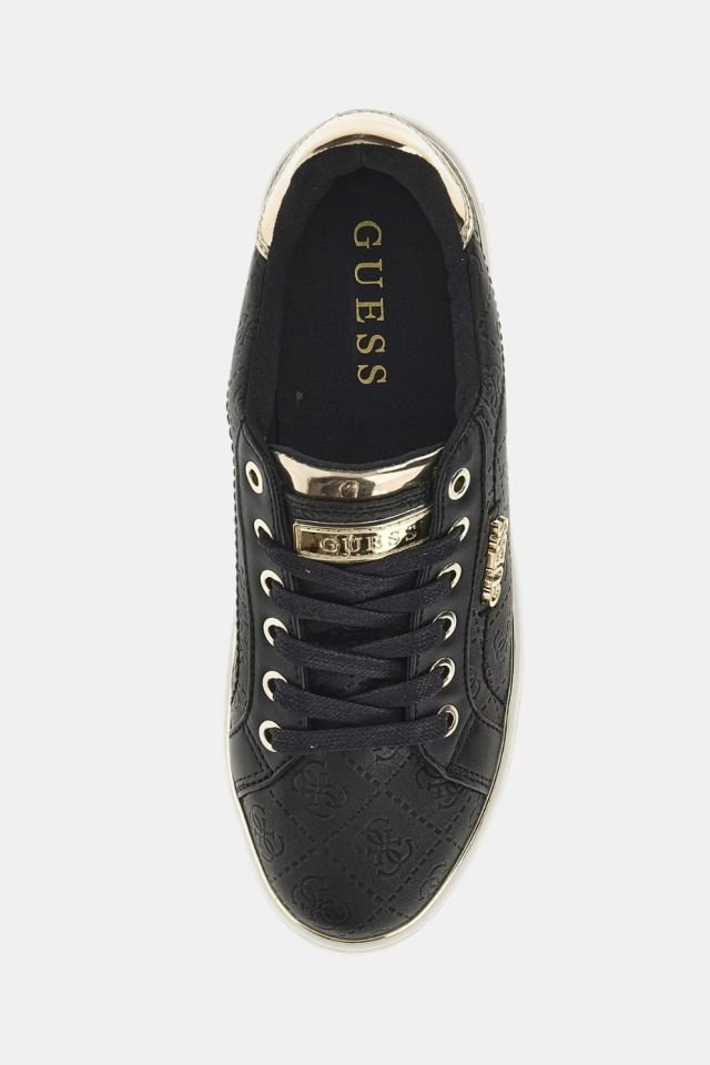 Guess Beckie 4G Logo Baskili Sneaker Siyah