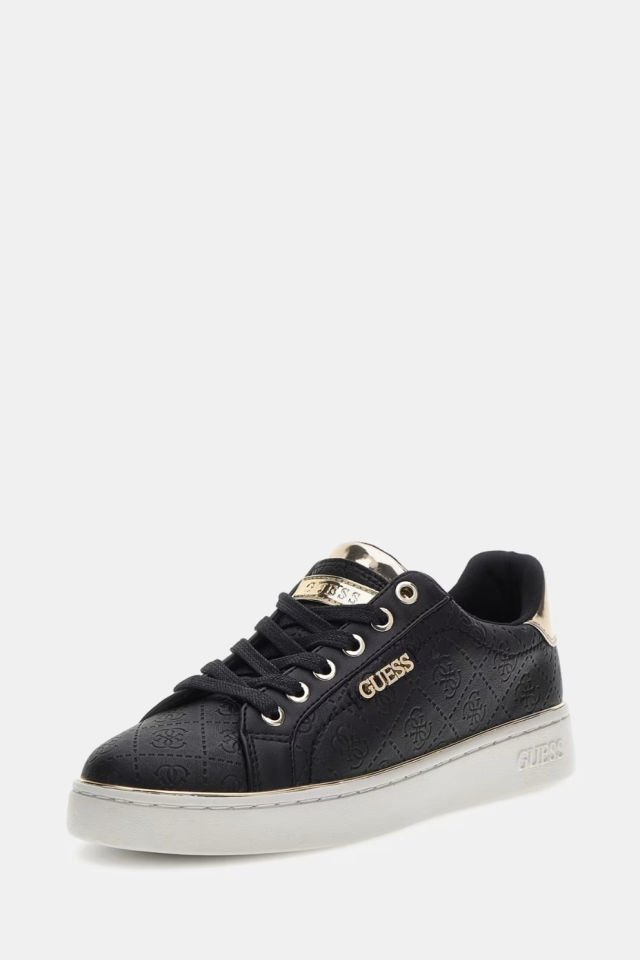 Guess Beckie 4G Logo Baskili Sneaker Siyah
