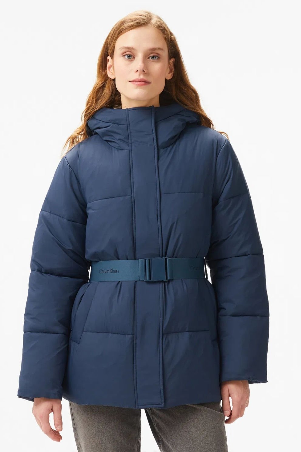 Calvin Klein Jeans Puffer Kadın Lacivert Mont
