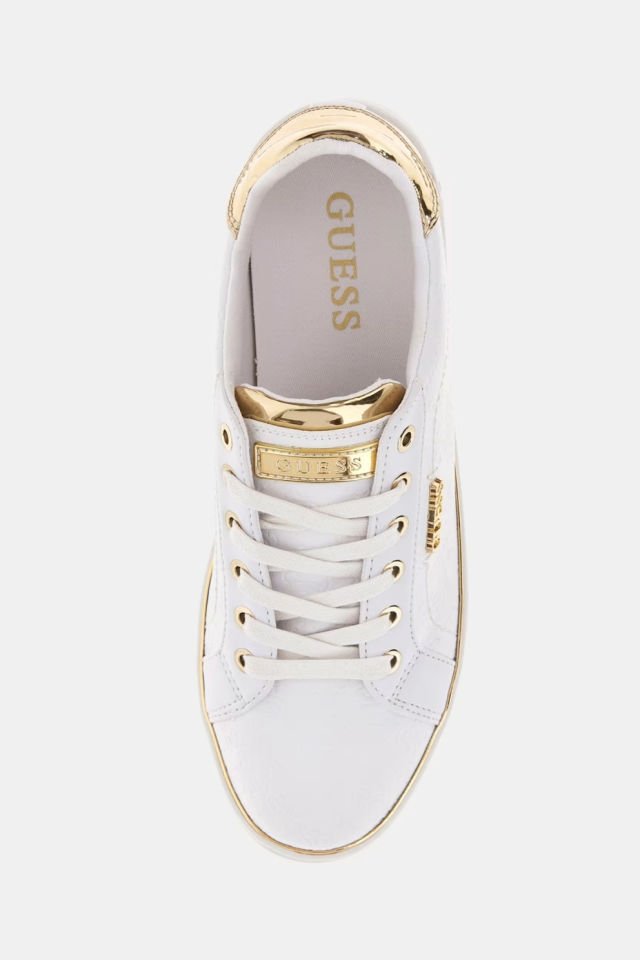 Guess Beckie 4G Logo Baskili Sneaker Beyaz