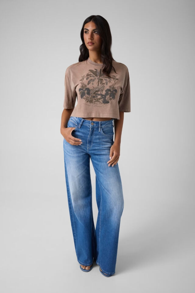 Guess Bellflower Geniş Paçalı Pantolon